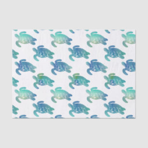Sea Turtles Blue Aqua Tissue Paper