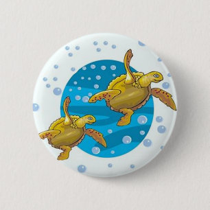 Sea Turtles Button