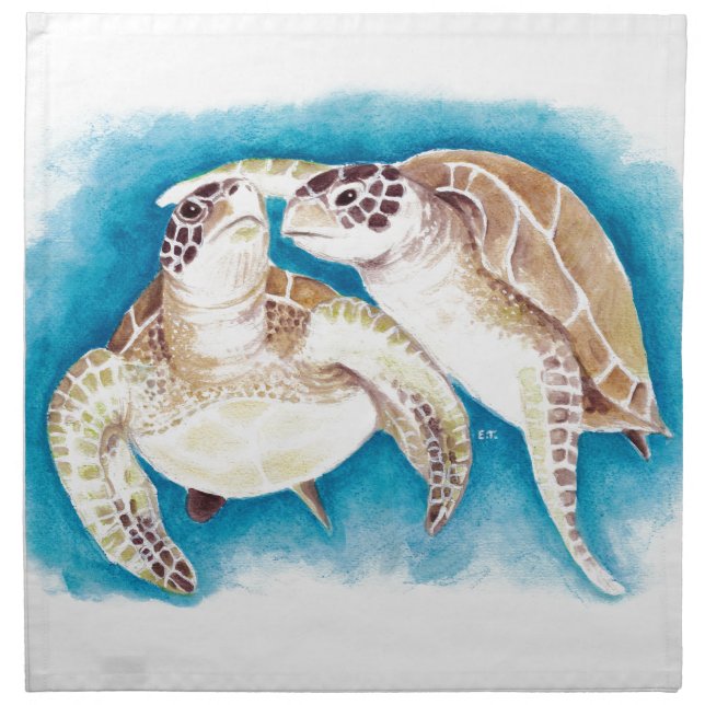 Sea Turtles Cloth Napkin (Front)