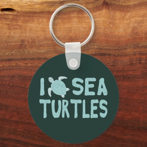 Sea Turtles Cute Blue Aquatic Keychain