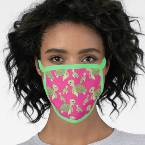 Sea Turtles Cute Colorful Ocean Animals Face Mask