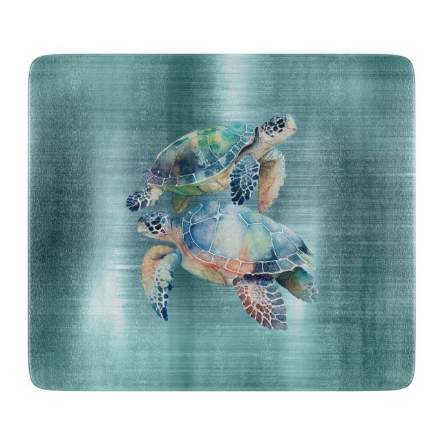 Sea Turtles Cutting Board (Front)