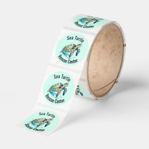 Sea Turtles Design Classic Round Sticker