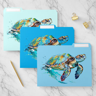Sea Turtles Design File Folder