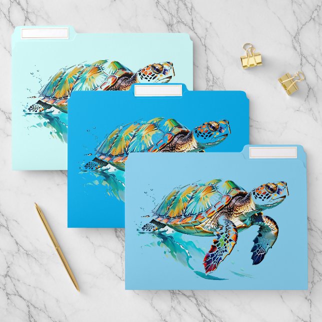 Sea Turtles Design  File Folder (Set)
