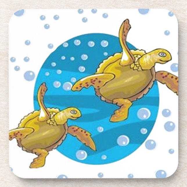 Sea Turtles Drink Coaster (Front)