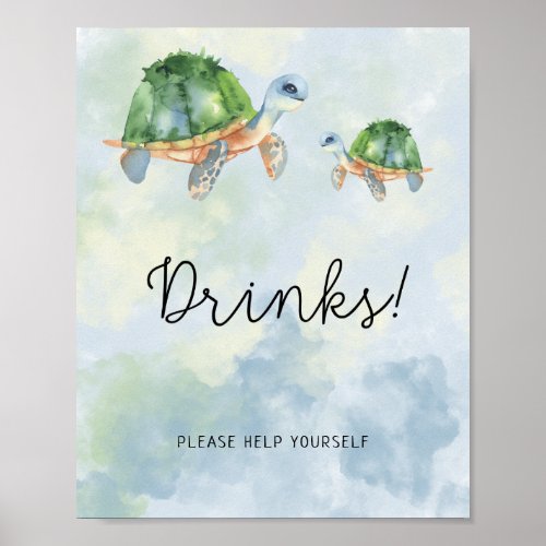 Sea turtles _ Drinks Poster