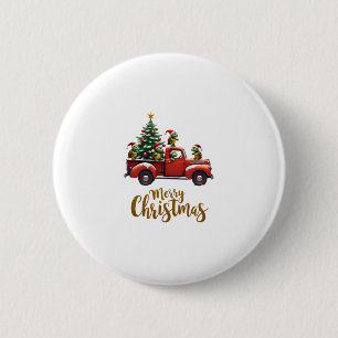 Sea Turtles Driving Christmas Tree Truck Turtle Ch Button