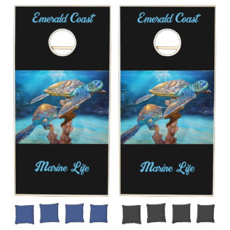 Sea Turtles Emerald Coast Cornhole Set