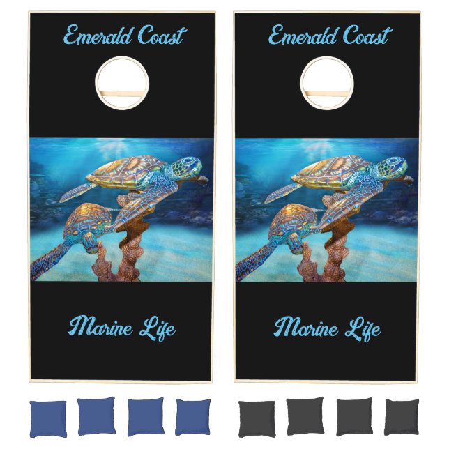 Sea Turtles Emerald Coast Cornhole Set (Set)