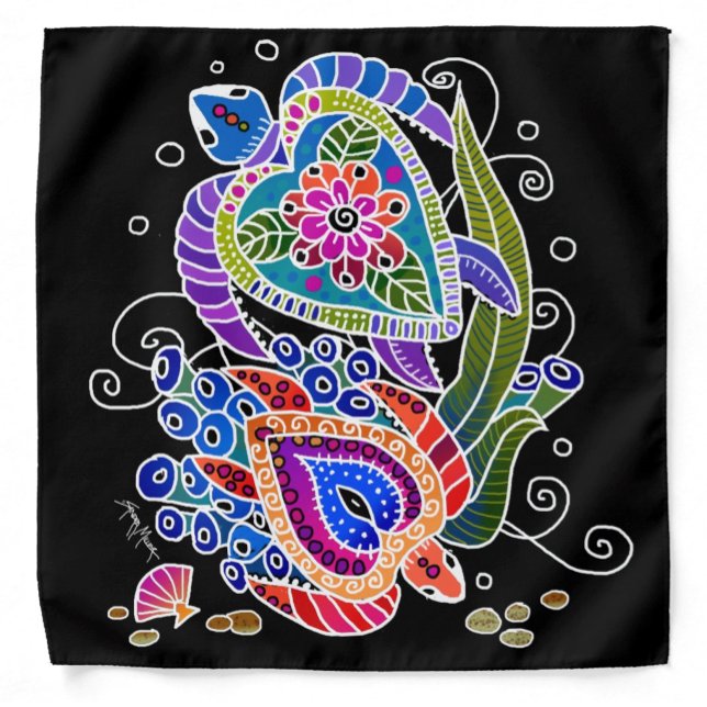 Sea Turtles Endangered  Furoshiki bandana cloth (Creator Uploaded)