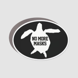 Sea Turtles for No Masks Car Magnet