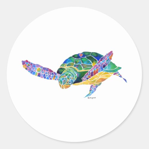 Sea Turtles from the Ocean Classic Round Sticker