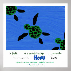 Sea Turtles Haiku Art Print
