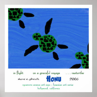 Sea Turtles Haiku Art Print