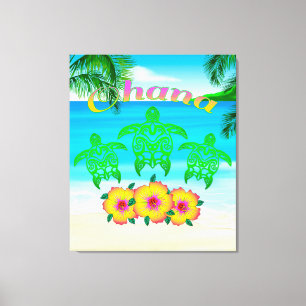 Sea Turtles Hawaiian Honu Canvas Print