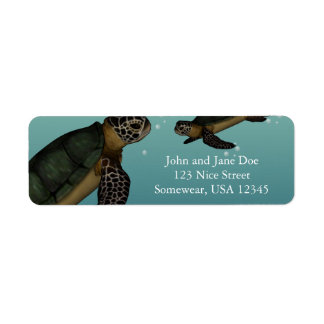 Sea Turtles Label