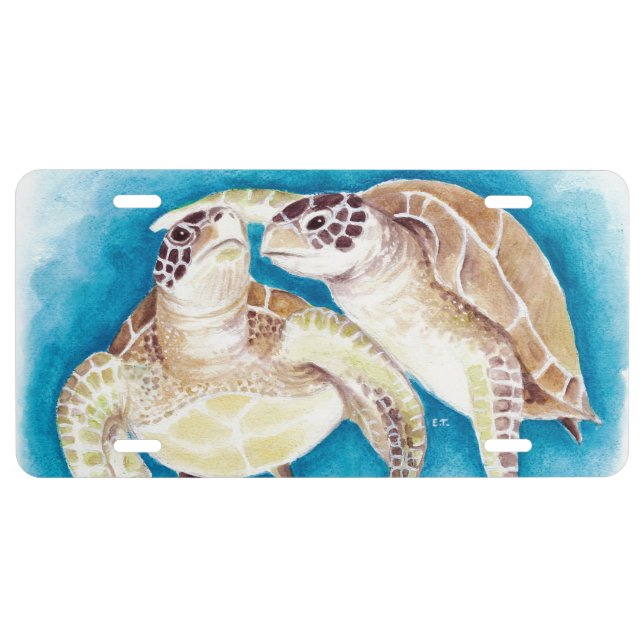 Sea Turtles License Plate (Front)