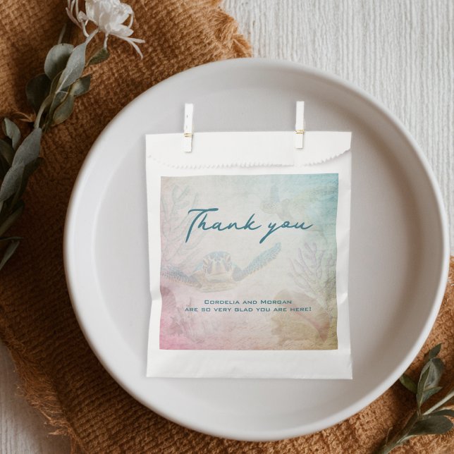 Sea Turtles Living Seas Ocean Wedding Favor Bags (Creator Uploaded)