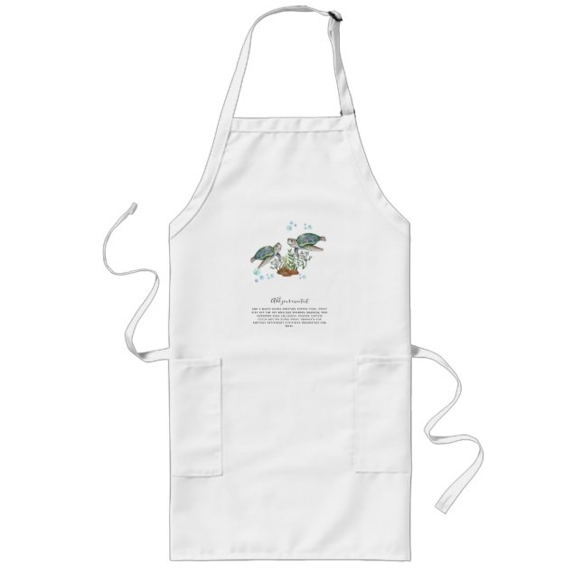 SEA TURTLES LONG APRON (Front)