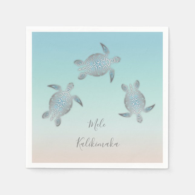 Sea Turtles | Mele Kalikimaka | Coastal Napkins (Front)