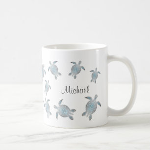 Sea Turtles Monogram Coffee Mug