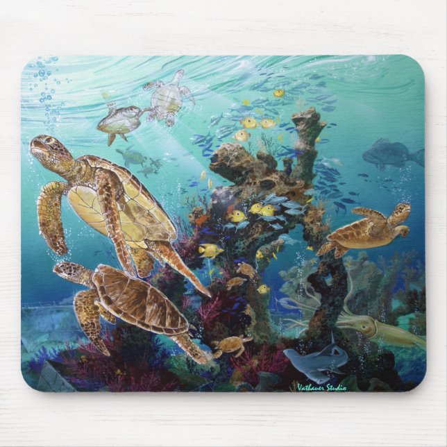 Sea Turtles Mouse Pad (Front)