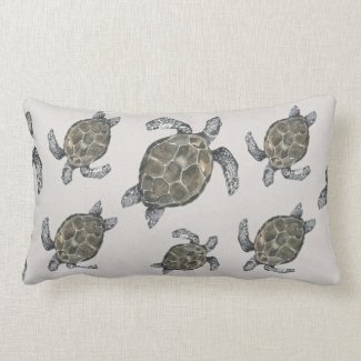 Sea Turtles on Pebble Fleck Seamless Print