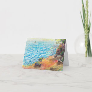 Sea Turtles On The Beach Card