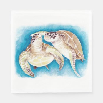 Sea Turtles Paper Napkins by EveyArtStore at Zazzle