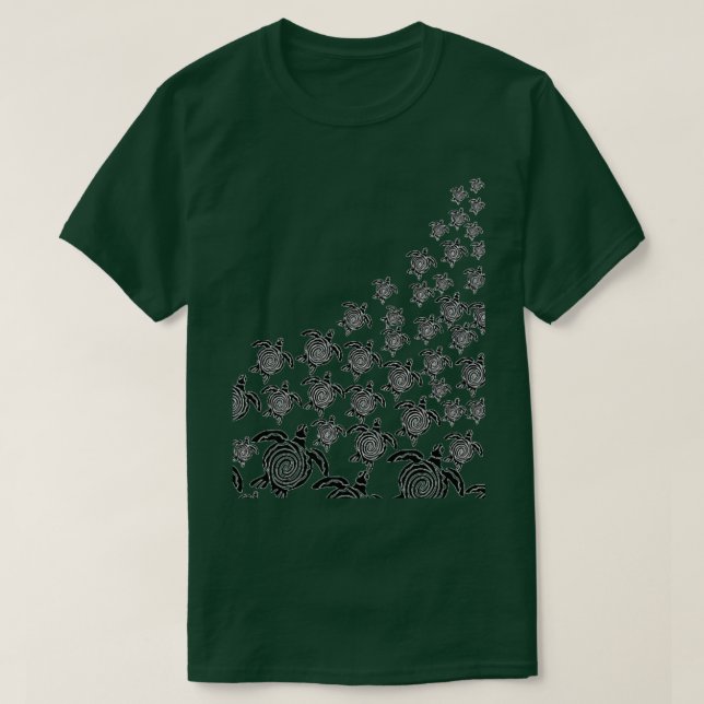 Sea Turtles Pattern Design No Background T-Shirt (Design Front)