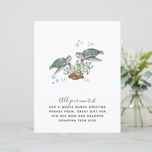 SEA TURTLES Personalized (Standing Front)