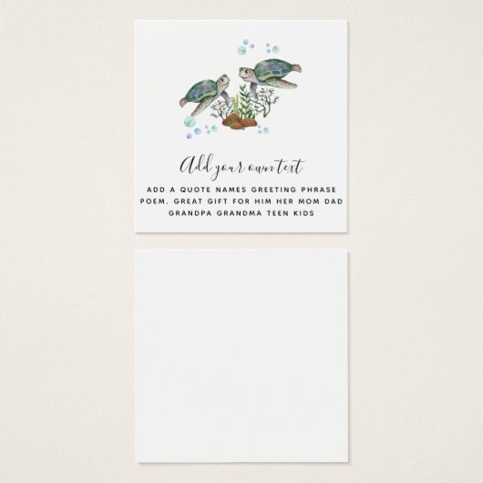 SEA TURTLES Personalized (Front & Back)