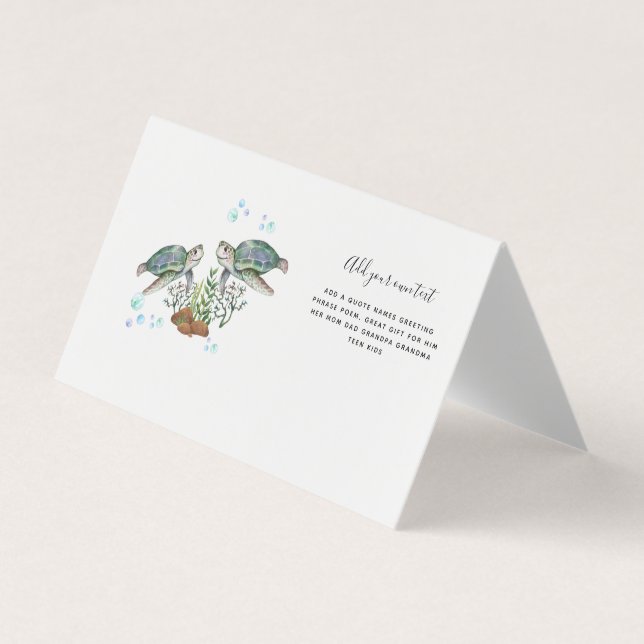SEA TURTLES Personalized Business Card (Front)