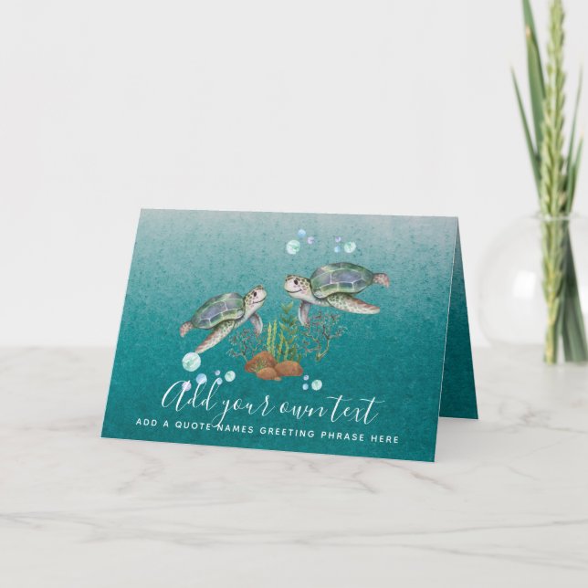 SEA TURTLES Personalized Card (Front)