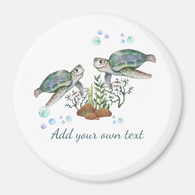 SEA TURTLES Personalized Magnet (Front)