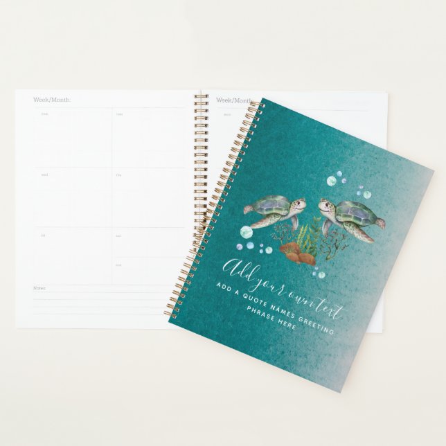 SEA TURTLES Personalized Planner (Display)
