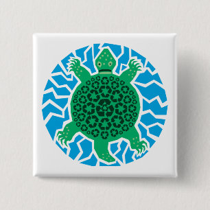 Sea Turtles, Recycling Button