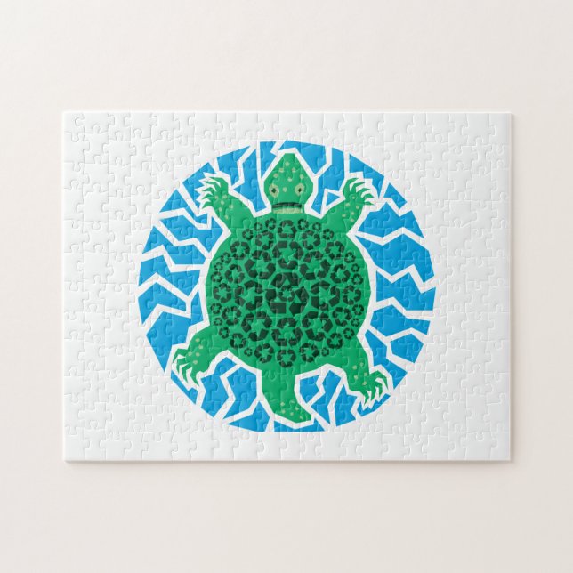 Sea Turtles, Recycling Jigsaw Puzzle (Horizontal)