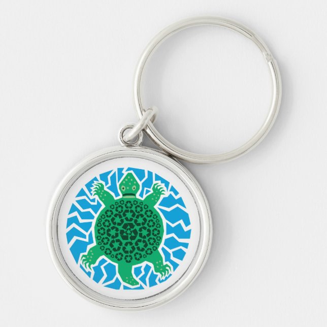 Sea Turtles, Recycling Keychain (Front)