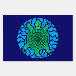Sea Turtles, Recycling Yard Sign