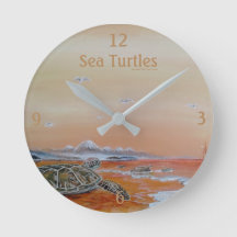 Sea Turtles! Sea turtle wall clock.