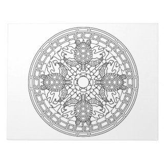 Sea Turtles Seaturle Mandala Pattern Color Book Notepad