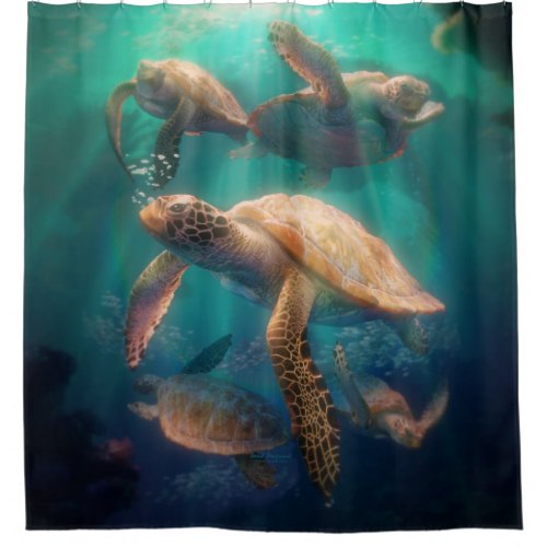 Sea Turtles Shower Curtain