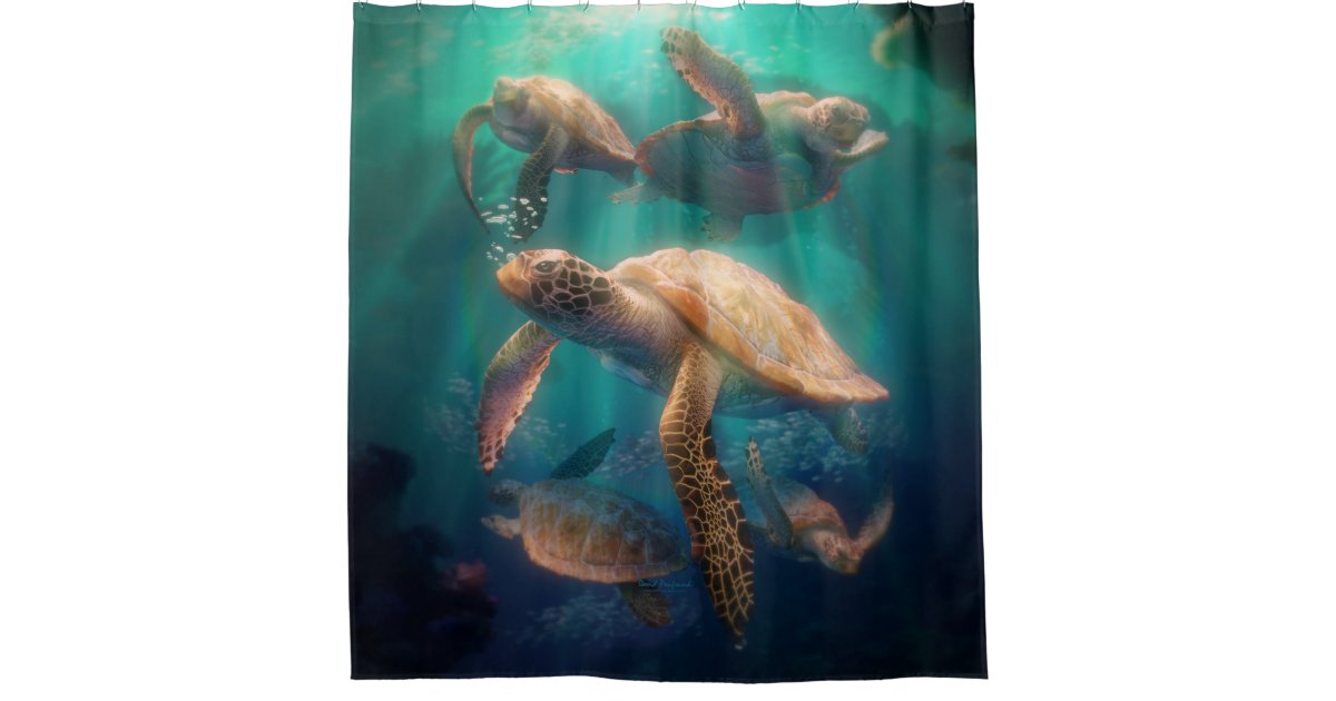 Sea Turtles Shower Curtain Zazzle