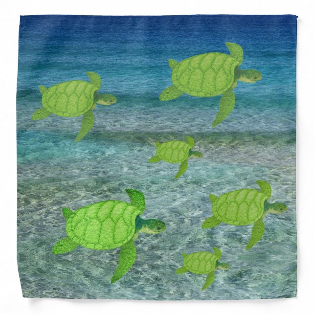 Sea turtles swimming in the ocean bandana (Front)
