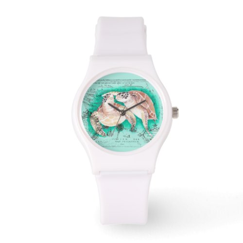 Sea Turtles Teal Watch