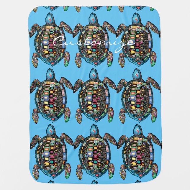 Sea Turtles Thunder_Cove Baby Blanket (Front)