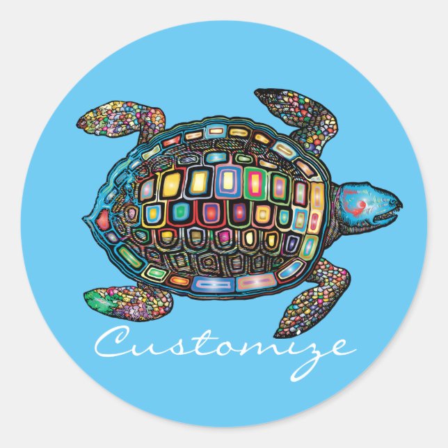Sea Turtles Thunder_Cove Classic Round Sticker (Front)