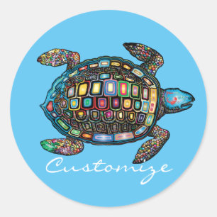 Sea Turtles Thunder_Cove Classic Round Sticker